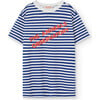 Big Rooster Striped Relaxed T-Shirt, White - T-Shirts - 1 - thumbnail