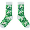 Snail Print Socks, Green - Socks - 1 - thumbnail