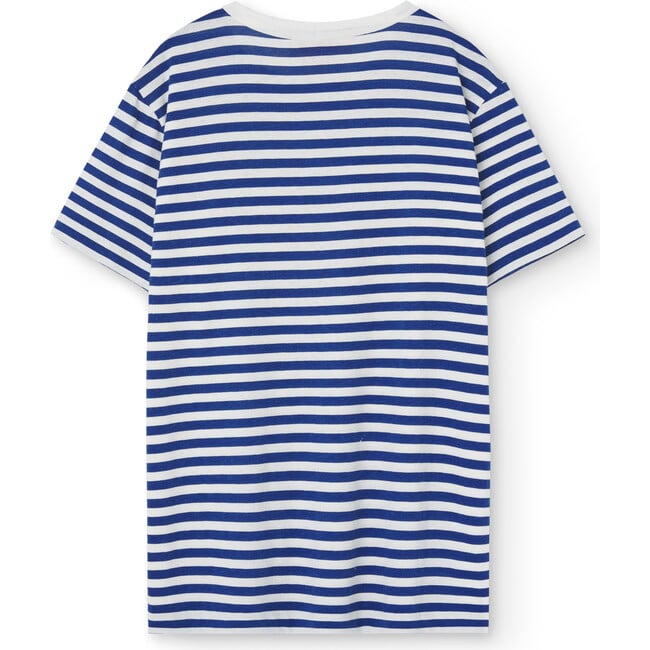 Big Rooster Striped Relaxed T-Shirt, White - T-Shirts - 2