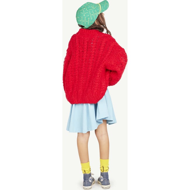 Braids Racoon Relaxed Fit Cardigan, Red - Cardigans - 4