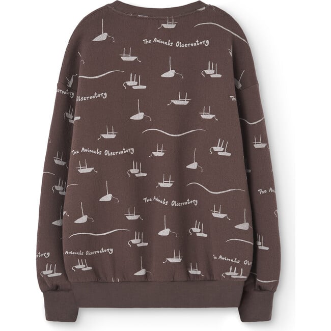 Bear Boats Relaxed Fit Sweatshirt, Deep Brown - Sweatshirts - 2