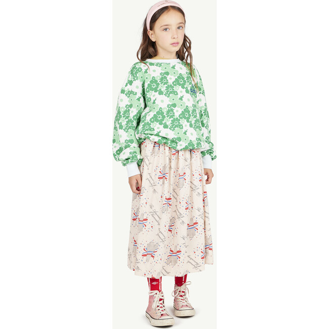 Bear Flowers Relaxed Fit Sweatshirt, Soft Blue - Sweatshirts - 3