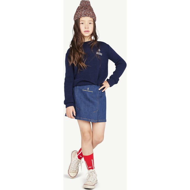 Bull Plain Sweater, Navy - Sweaters - 3