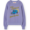 Shark Truck Raglan Sleeve Relaxed Fit Sweatshirt, Purple - Sweatshirts - 1 - thumbnail