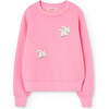 Shark Sheep Raglan Sleeve Relaxed Fit Sweatshirt, Pink - Sweatshirts - 1 - thumbnail