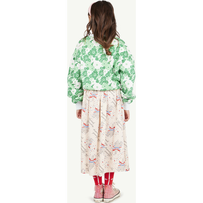 Bear Flowers Relaxed Fit Sweatshirt, Soft Blue - Sweatshirts - 4
