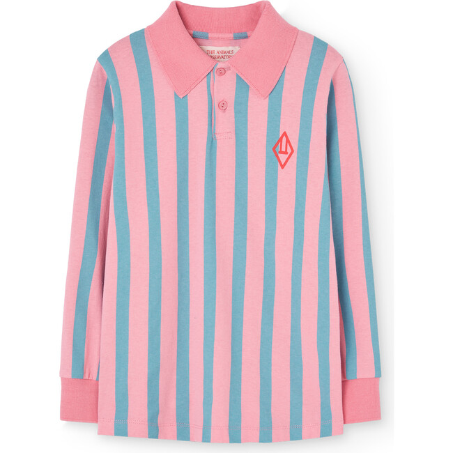 Eel Striped Polo Regular Fit T-Shirt, Pink