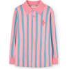 Eel Striped Polo Regular Fit T-Shirt, Pink - Shirts - 1 - thumbnail