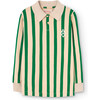 Eel Striped Polo Regular Fit T-Shirt, Beige - Shirts - 1 - thumbnail