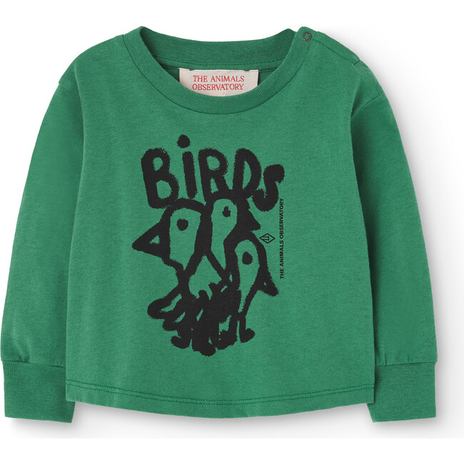 Baby Wapiti Flock Long Sleeve T-Shirt, Green