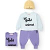 Baby Sloth Sweatpants, Purple - Sweatpants - 3