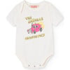 Baby Chimpanzee Truck Bodysuit, White - Bodysuits - 1 - thumbnail