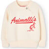 Baby Jackal Animalli Sweatshirt, White - Sweatshirts - 1 - thumbnail