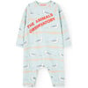 Baby Owl Seagulls Onesie, White - Bodysuits - 1 - thumbnail