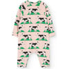 Baby Owl Cows Onesie, Rose - Bodysuits - 2