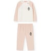 Baby Bicolor 2-Piece Raglan Sleeve T-Shirt & Pant Set, Rose - Two Pieces - 1 - thumbnail