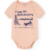 Baby Chimpanzee Holidays Bodysuit, Rose - Bodysuits - 1 - thumbnail