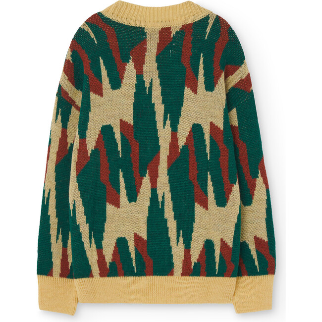 Arty Racoon Relaxed Fit Cardigan, Soft Yellow - Cardigans - 2