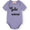 Baby Chimpanzee Be A Good Animal Bodysuit, Purple - Bodysuits - 1 - thumbnail