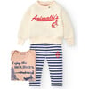 Baby Jackal Animalli Sweatshirt, White - Sweatshirts - 3