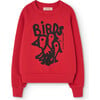 Shark Flock Raglan Sleeve Relaxed Fit Sweatshirt, Red - Sweatshirts - 1 - thumbnail