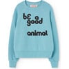 Shark Be A Good Animal Relaxed Fit Sweatshirt, Blue - Sweatshirts - 1 - thumbnail