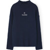 Seal Relaxed Fit Turtleneck Sweater, Navy - Sweaters - 1 - thumbnail