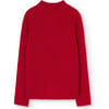 Seal Relaxed Fit Turtleneck Sweater, Red - Sweaters - 2