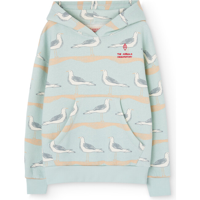 Beaver Seagulls Relaxed Fit Hooded Sweatshirt, White