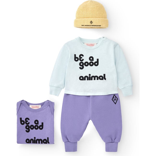 Baby Chimpanzee Be A Good Animal Bodysuit, Purple - Bodysuits - 3