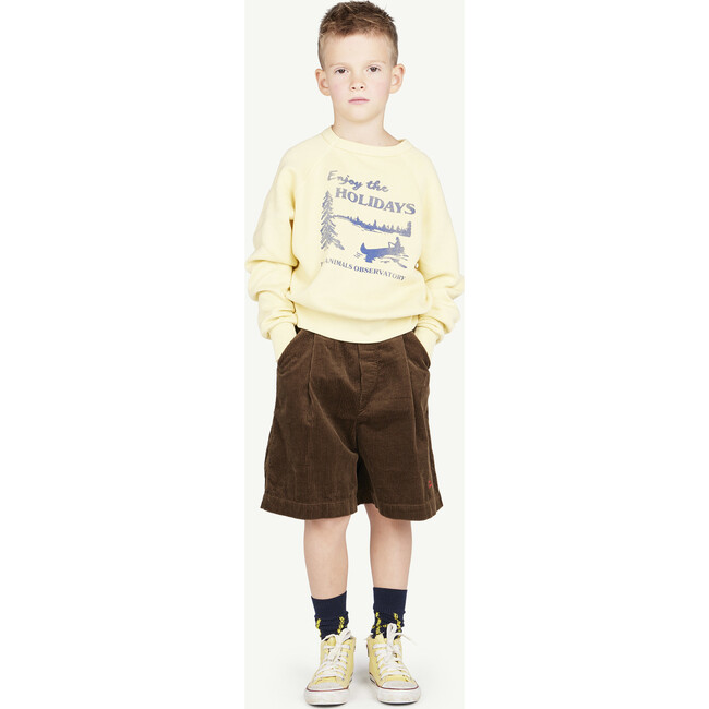 Shark Holidays Raglan Sleeve Relaxed Fit Sweatshirt, Soft Yellow - Sweatshirts - 3