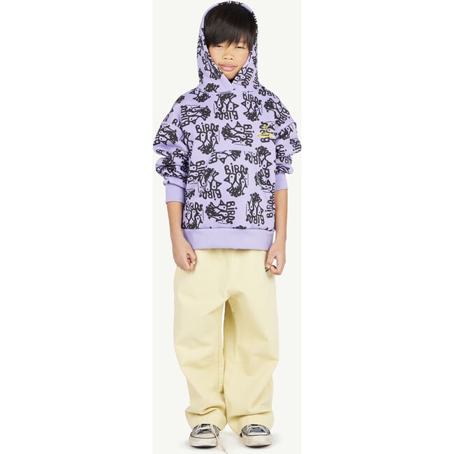 Beaver Flock Relaxed Fit Hooded Sweatshirt, Purple - Sweatshirts - 3