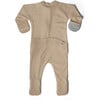 Viscose From Bamboo Organic Cotton Baby Footie, Sandstone - Footie Pajamas - 6