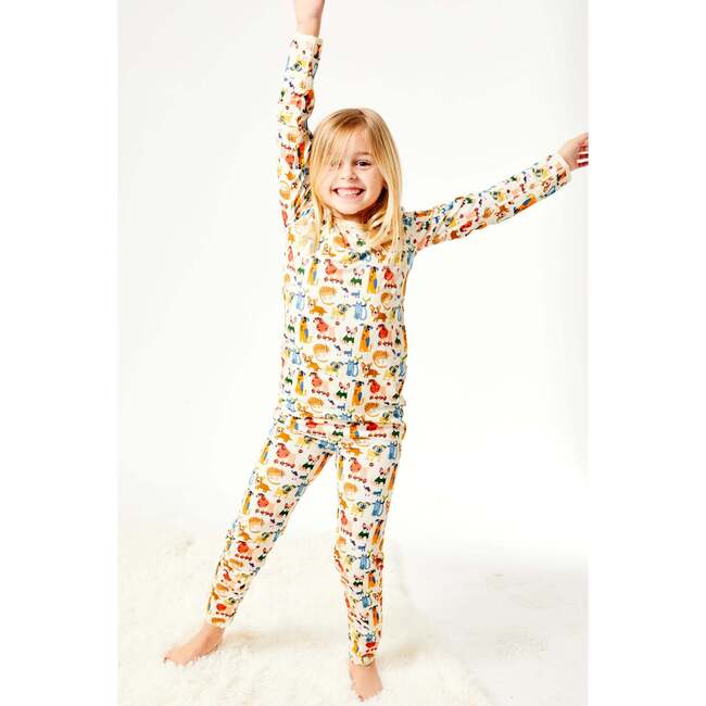 Long Sleeve Pajama Set, Cats + Dogs - Pajamas - 2