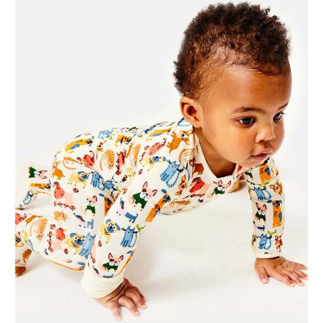 Soft & Stretchy Zipper Footie, Cats + Dogs - Footie Pajamas - 4