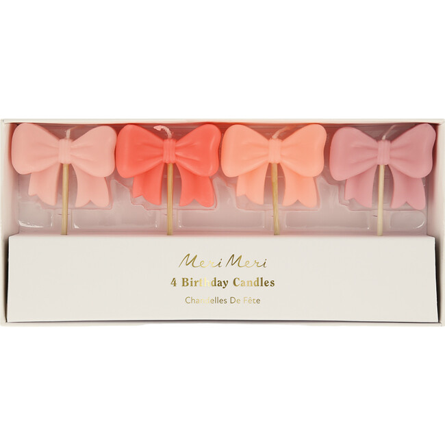 Pink Bow Candles