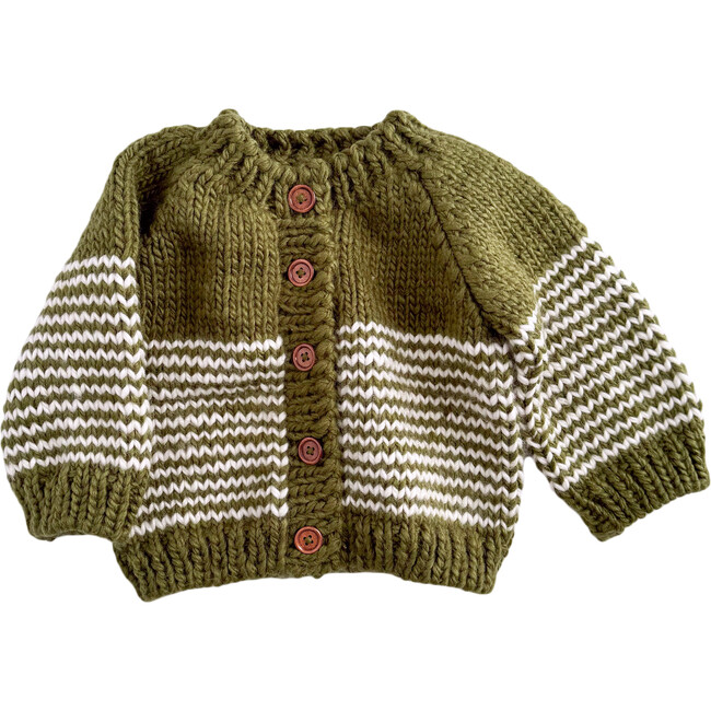 Stripe Cardigan, Moss