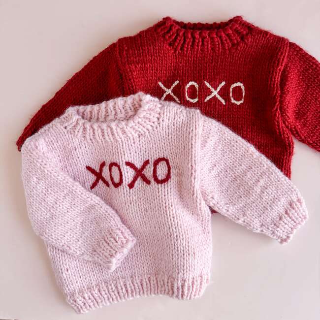 XOXO Sweater, Red - Cardigans - 2