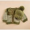 Stripe Cardigan, Moss - Cardigans - 2