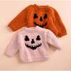 Jack-o-lantern Sweater, Baby Pink - Cardigans - 2