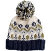 Fairisle Knit Hat, Navy - Hats - 1 - thumbnail