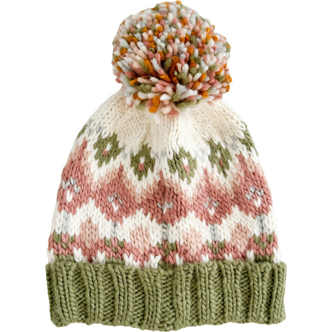 Fairisle Knit Hat, Pastel