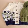 Fairisle Knit Cardigan, Navy - Cardigans - 2