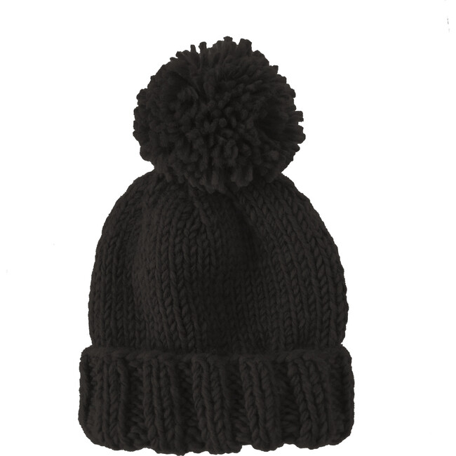 Classic Pom Hat, Black - Hats - 1