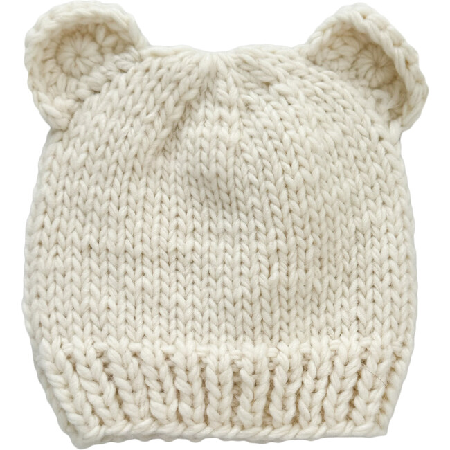 Bear Hat, Cream - Hats - 1