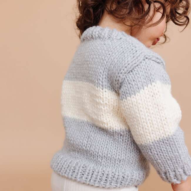 Baby Ski Sweater, Bowie Grey - Sweaters - 4