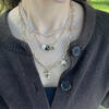 Women's Groovy Diamond Initial Charm - Charms - 4