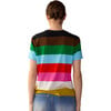 Women's Striped Regular Fit Tee, Multicolors - T-Shirts - 3