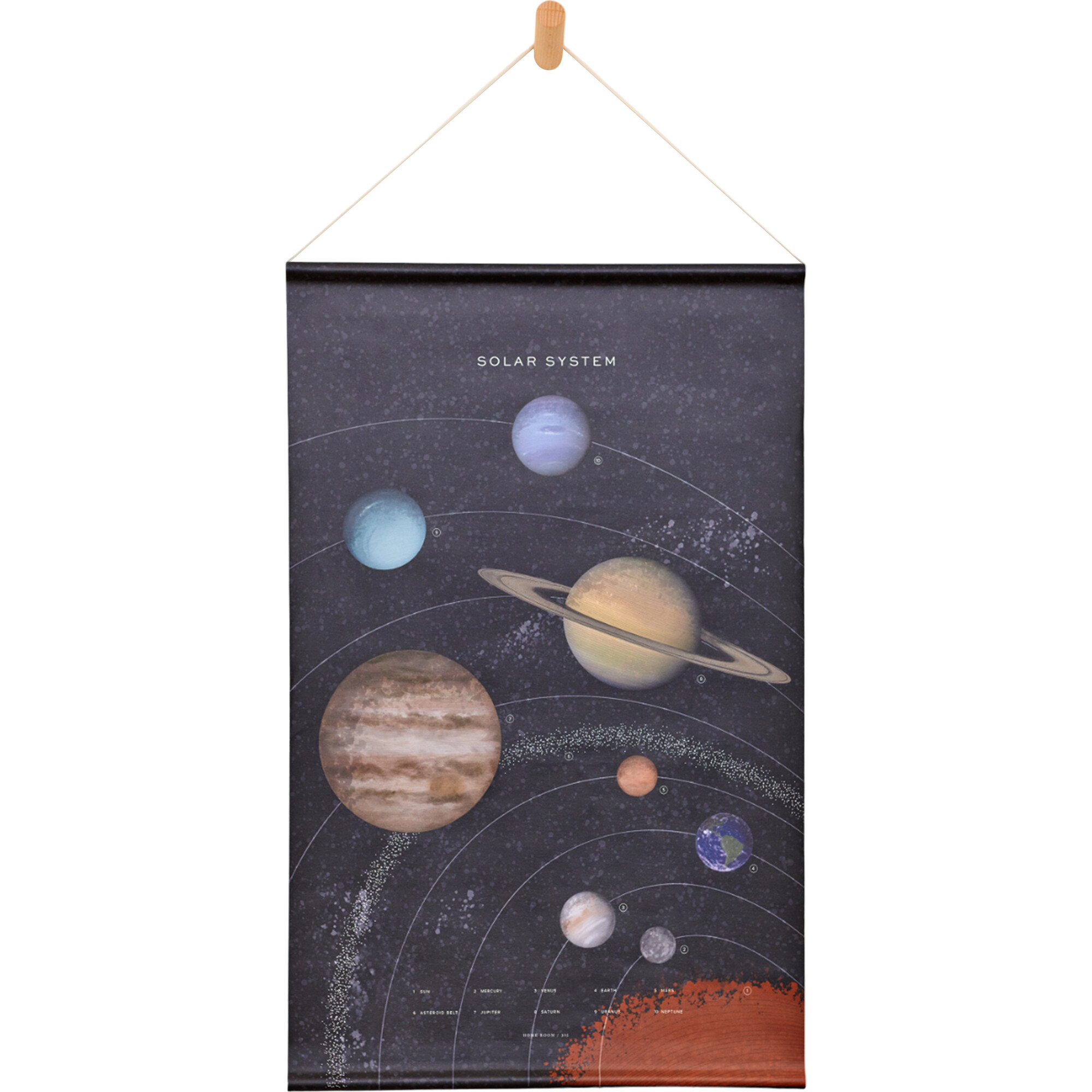 Artwork Solar System Wall Hanging Poster, Black & Multicolors - Wall Décor - 1