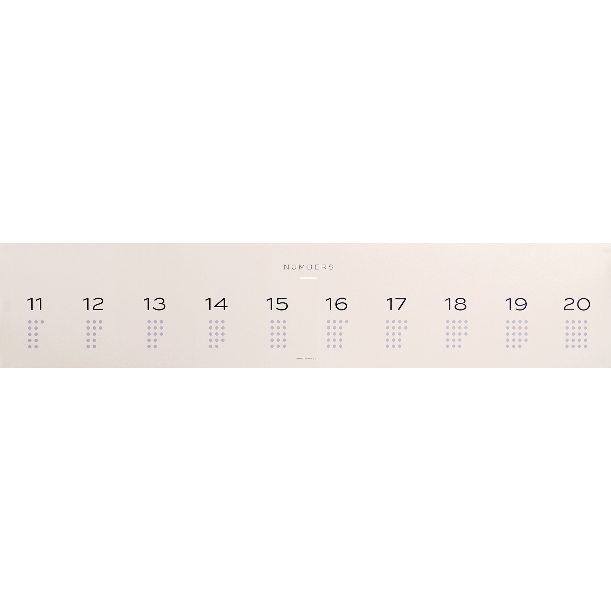 Decal Number 11-20 Wall Sticker, Natural - Wall Décor - 1